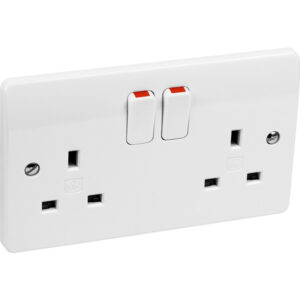 MK DP Switched Socket 2 Gang