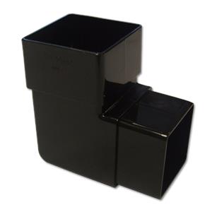 65MMBlack Square Downpipe Offset Bends 92.5 Deg