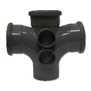 110MM Soil Double Tee BLACK