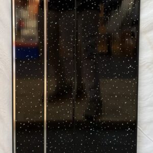 Cladding Black Sparkle With Silver Middle Groove